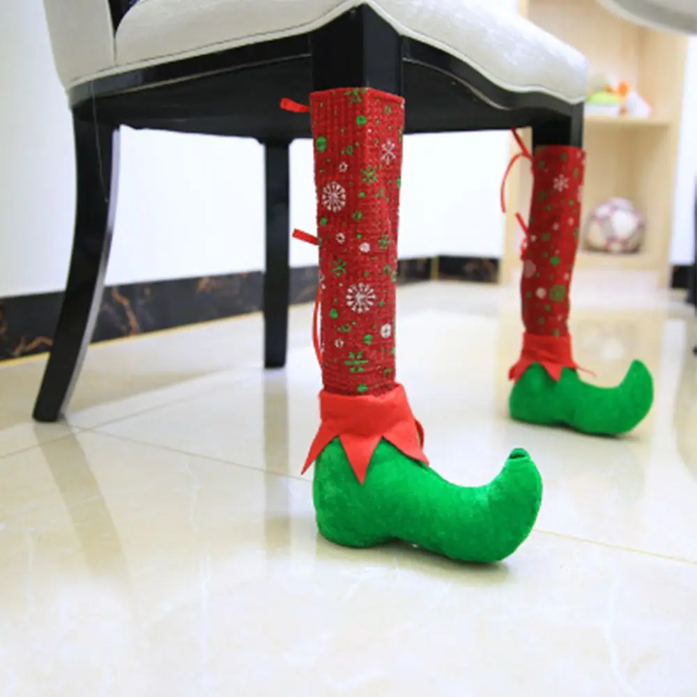 Chair Table Feet Cover Christmas Decorations Protective Cover Foot Sleeve