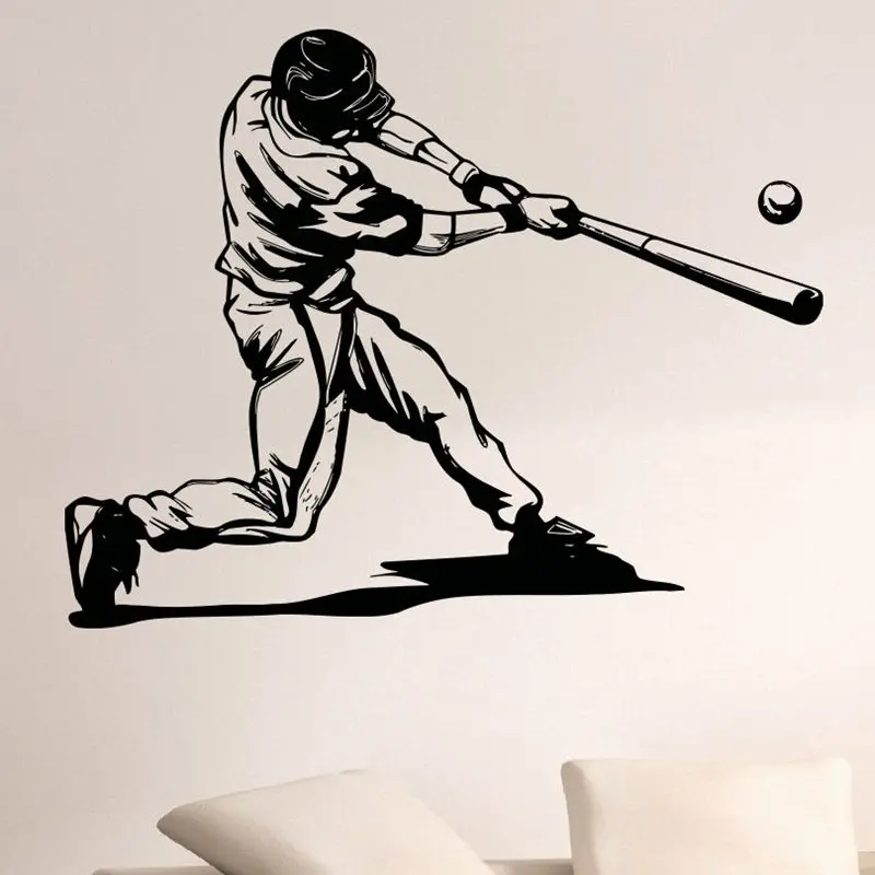 Dctal Baseball Car Windows Sticker Sports Decal Posters Vinyl Wall Decals Pegatina Decor Mural Baseball Sticker