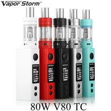 Cigarrillo electrónico Mod Vape Cuadro Mod Vapor Tormenta V80 TC Eectronique 80 W Vaporizador e-cigarrillo Cigarrillo Hookah Shisha pluma X1003