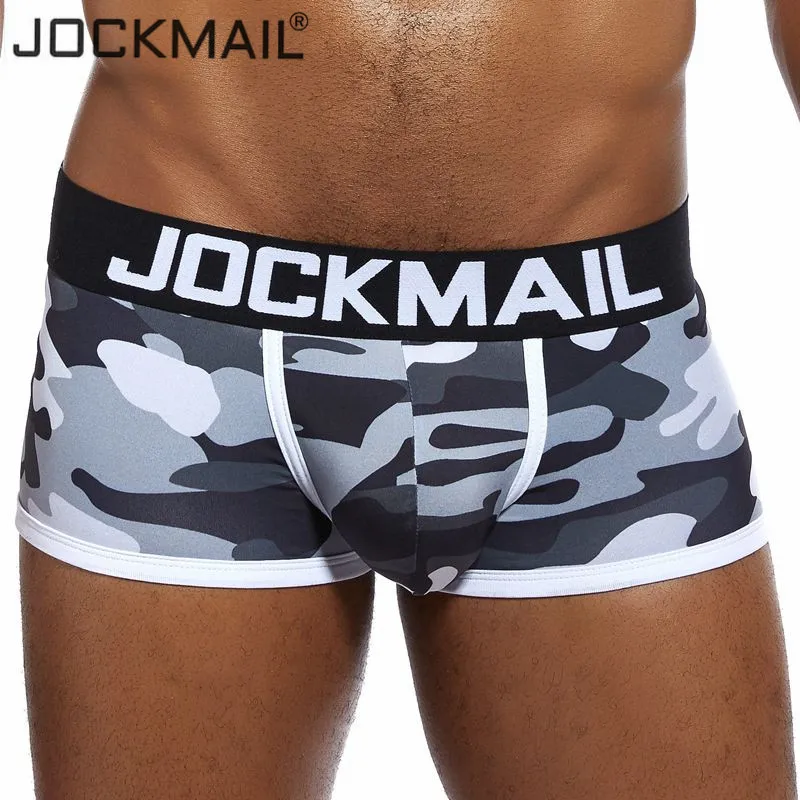 Трусы боксеры JOCKMAIL мужские камуфляжные Брендовое пикантное нижнее белье шорты