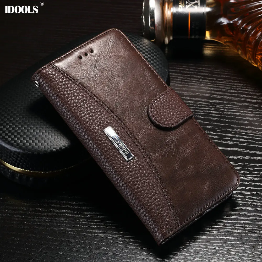 for Sony Xperia XZ Premium Case IDOOLS Original Luxury PU Leather Wallet Covers Phone Bags Cases