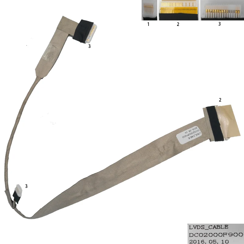 Новый ЖК-светодиодный видеокабель для TOSHIBA Satellite A200 A205 PN:DC02000F900 ремонтный кабель