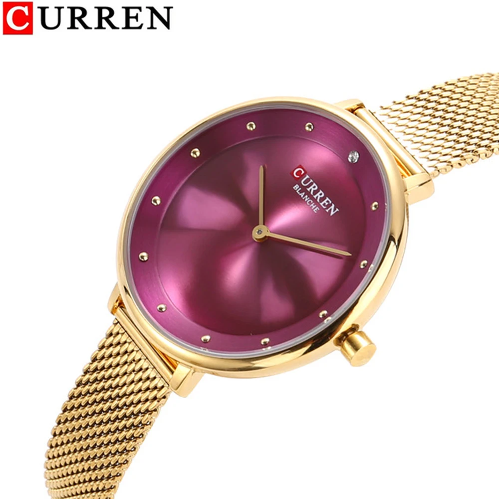 

New CURREN Ladies Fashion Quartz Watches Women Waterproof Gold Watch Female Luxury Dress Analog Clock Relogio Feminino