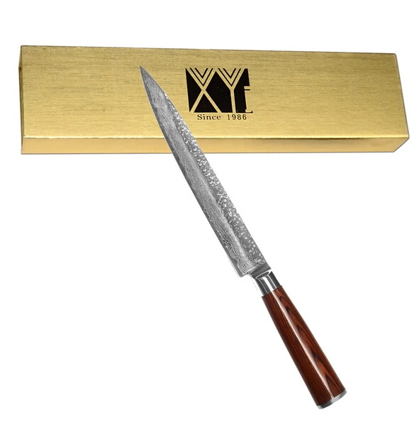 Дамасский клинок ручной работы набор ножей высокого качества японский VG10 Дамасская сталь " для нарезки, кухонный нож/нож Подарочная коробка набор Лидер продаж - Цвет: gift knife set