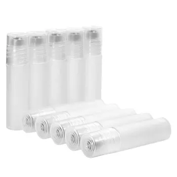 

10pcs Empty Refillable Plastic Roller Bottles(10ml) With Steel Roller Ball for Essential Oil, Perfume, Serum, Cosmetics, Lotio