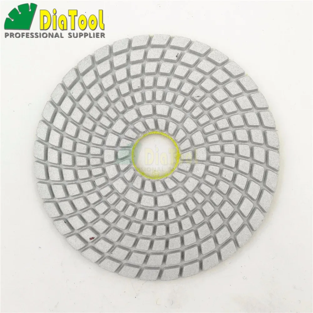 Free shipping 10pcs white bond 200# Diamond flexible Wet polishing pad for stone, Spiral type Dia 100mm/4"