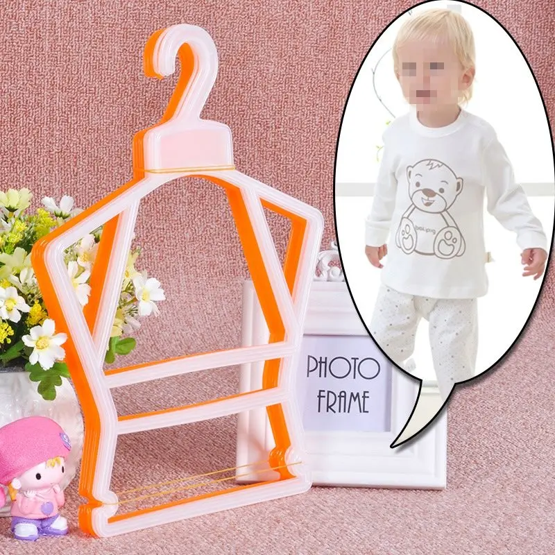 2 ألوان البلاستيك الاطفال علاّقات ملابس الأطفال الملابس الغسيل السنانير خزانة الملابس تجفيف حامل أرفف المنظم 10 قطعة/الوحدة