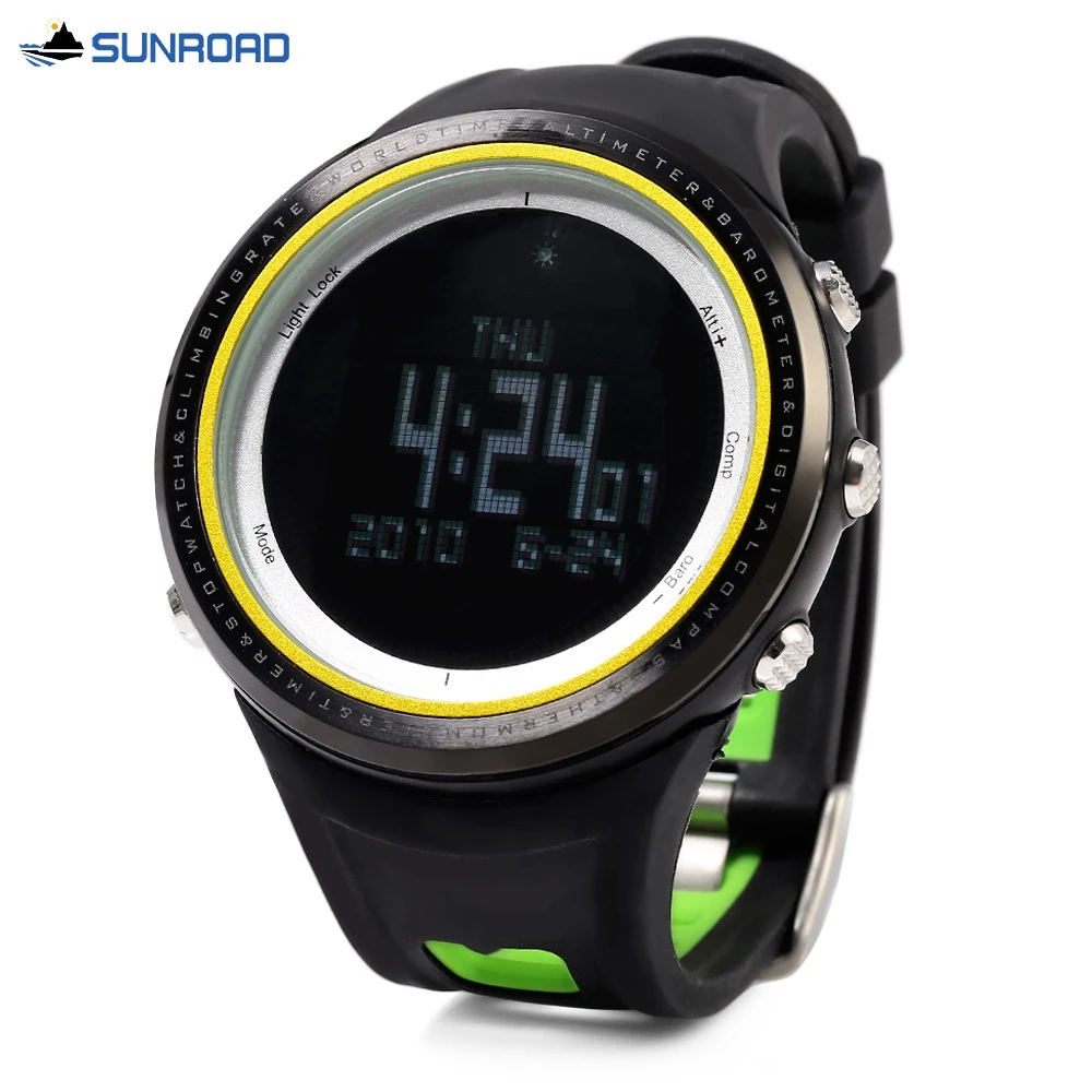 SUNROAD FR800NB Многофункциональные цифровые спортивные часы высотомер барометр