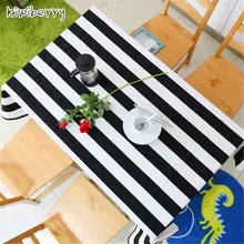 Black White Stripes Decorative Cloth Linen Cotton Tablecloth Home Dining Table Cover Dustpoof Washable Decor Masa Tapetes Black White Stripes Decorative Cloth Linen Cotton Tablecloth Home Dining Table Cover Dustpoof Washable Decor Masa Tapetes