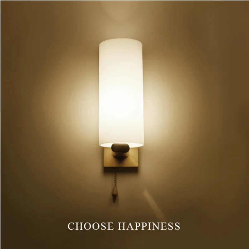 cheap Glass Creative Modern novelty lighting Fashion Sweety Simple wall lamps Porch light Warm white light For Bedroom Living Room