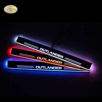 

SNCN LED door sill for Mitsubishi Outlander 2007~2016 Led moving door scuff plate welcome pedal accessories