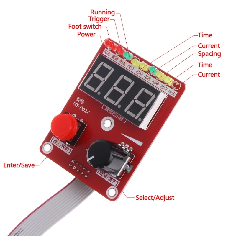 100A/40A двойной импульсный кодер точечный сварщик сварочный аппарат контроль времени тока