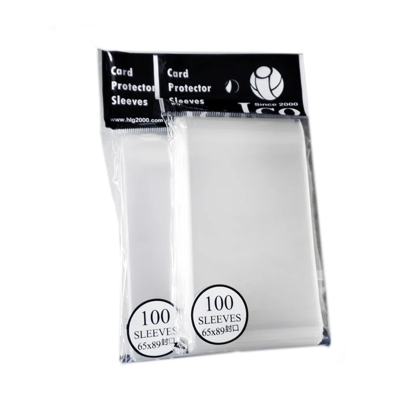 100pcspack Card sleeves Protector Magic of Three Kingdom Football Star ID Bank Protective Transparent Sleeves 6590mm card (6)