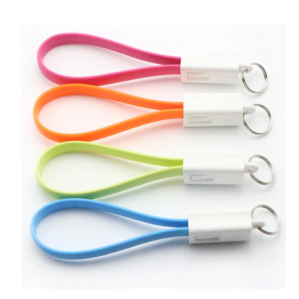 

Hot Sale Portable Key Chain Key Ring Micro USB Charger Cable Cord Keychain Keyring Accessories For Women Men Unisex Dropshipping