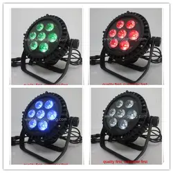 -10/lot IP65 Водонепроницаемый 7x10 Вт RGBW 4in1 Quad LED PAR света этап DJ Disco show par led