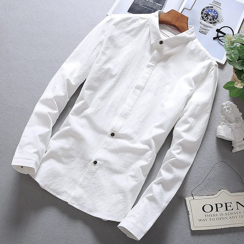 

MRMT 2019 Brand Autumn Youth Shirts Men's Long-sleeved Shirt for Male Casual Bottom Tops Shirts Students' White Shirts