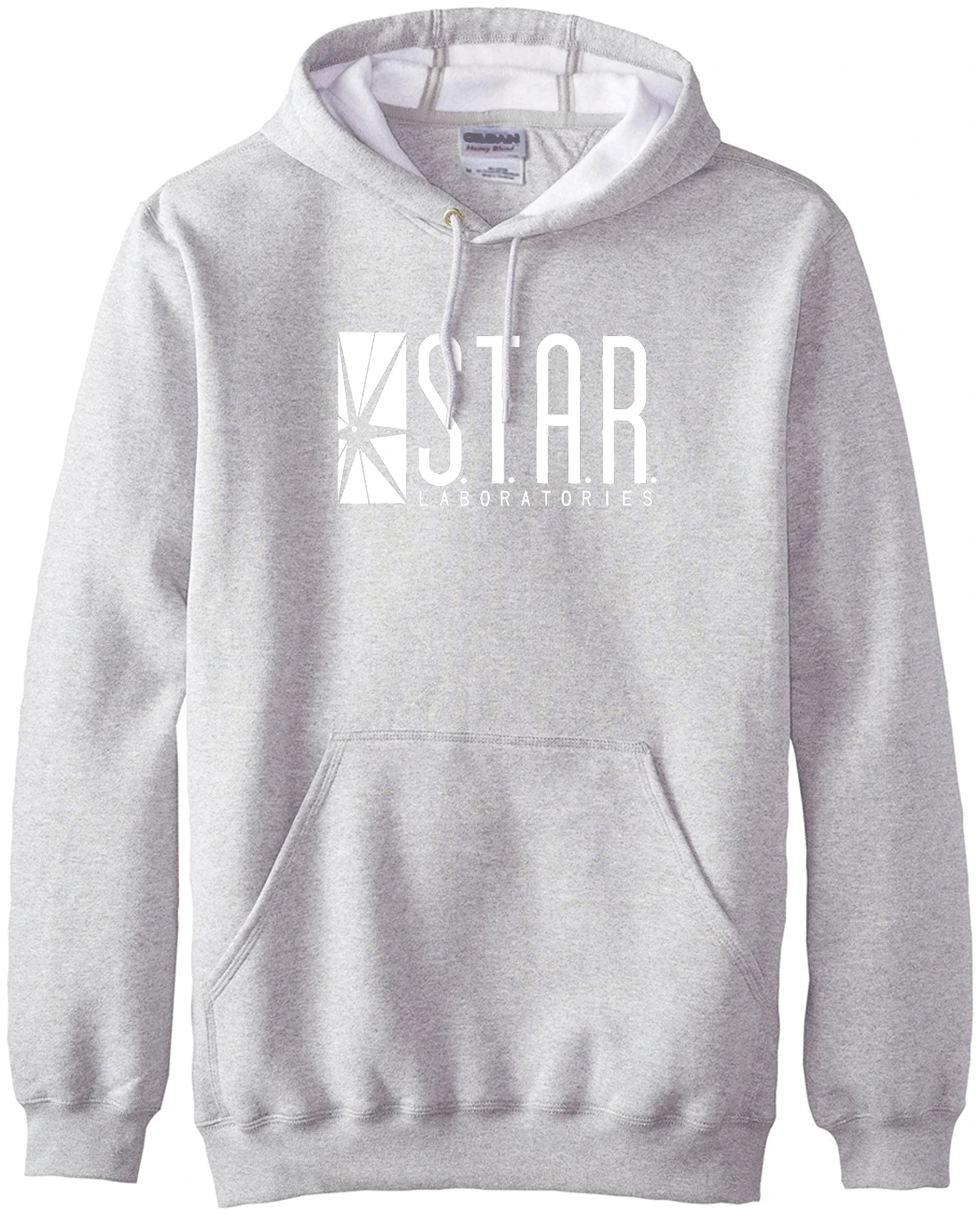 Модная брендовая одежда Звезда S. T. A. R. labs мужские толстовки с капюшоном осень зима теплая флисовая Высококачественная Мужская S-2XL с капюшоном - Цвет: Серый