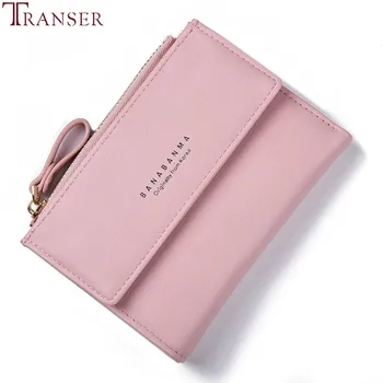 

Transer Fashion Pure color Women Wallets Long Leather Wallet Female Double Zipper Clutch Coin Purse Ladies Wristlet A12 30