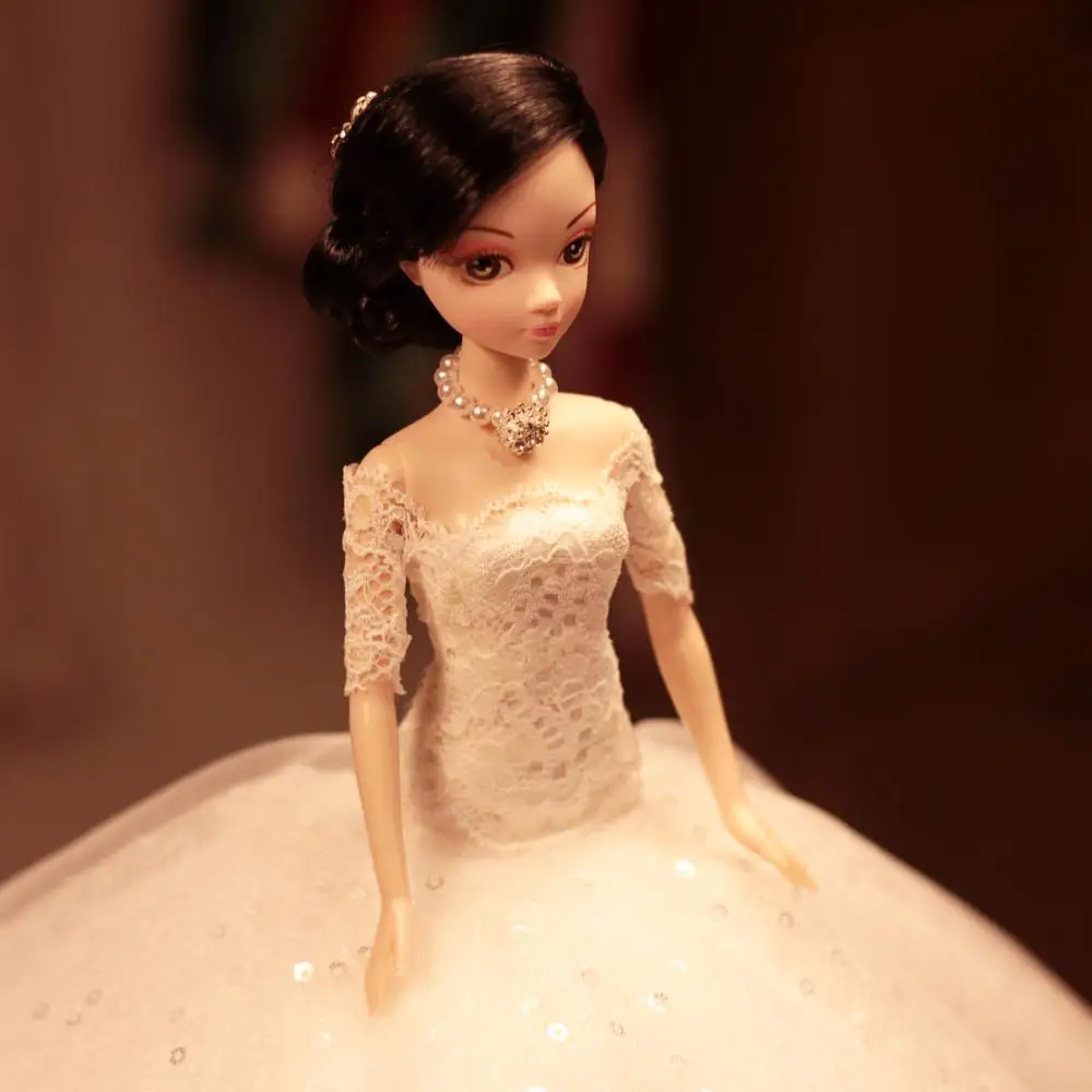 

D0380 Best girl gift 50cm Kurhn Princess Doll with large wedding dress Gift Luxury Dress set handemade Romantic Bride