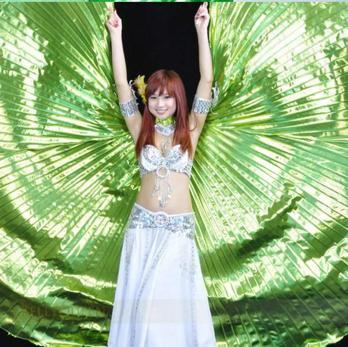 

Isis Wings Belly Dance Dancing Costume Props Acessories Show Vegas Green