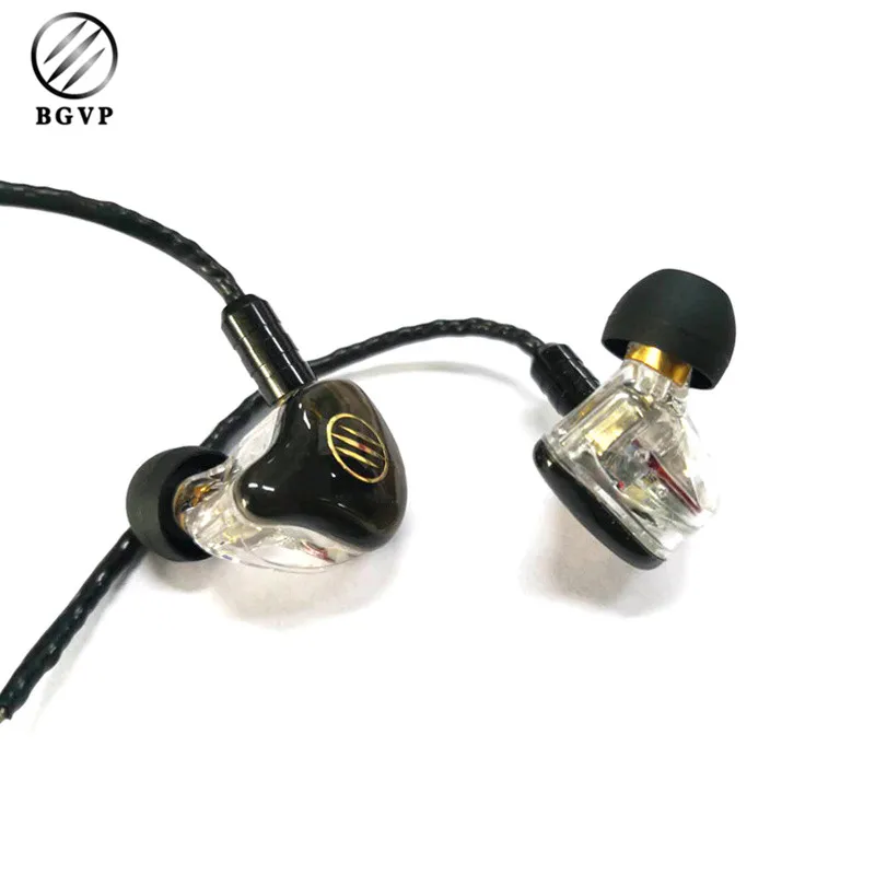 

BGVP DS1 DIY 1 Pair Hybrid Earphone Earbuds 2BA+1DD In Ear HiFi Earbuds with Memory Foam Eartips Sports MMCX Monitor Earphone