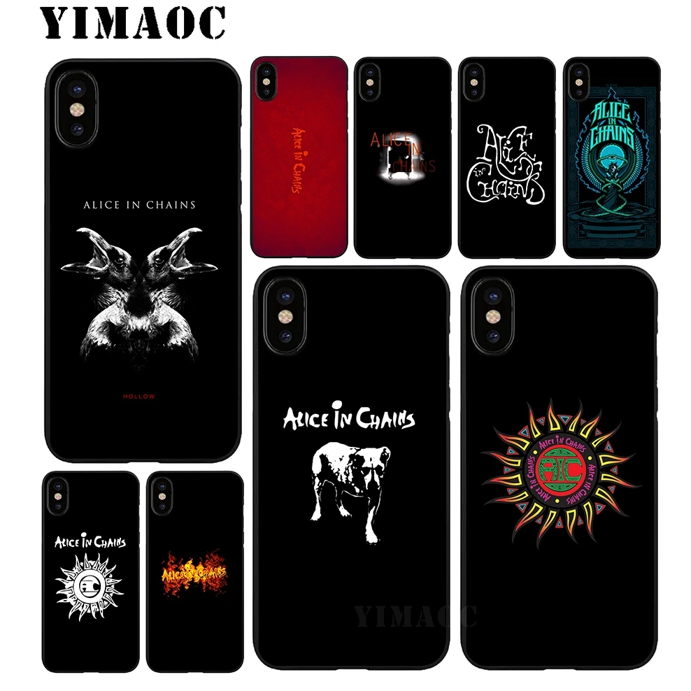YIMAOC Алиса в цепях полосы Мягкий силиконовый чехол для iPhone 11 Pro Xr Xs Max X или 10 8 7 6 6S Plus