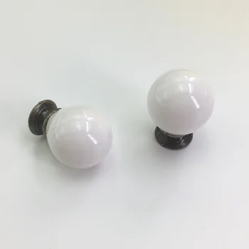 

2PCS Dia 22mm Ceramic Cabinet Knobs Round Kitchen Cupboard Drawer Dresser Bookcase Pull Handle with Screws