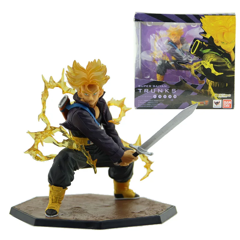 Trunks Figure Anime Dragon Ball Z Super Saiyan Trunks Battle Version Dragonball PVC Action