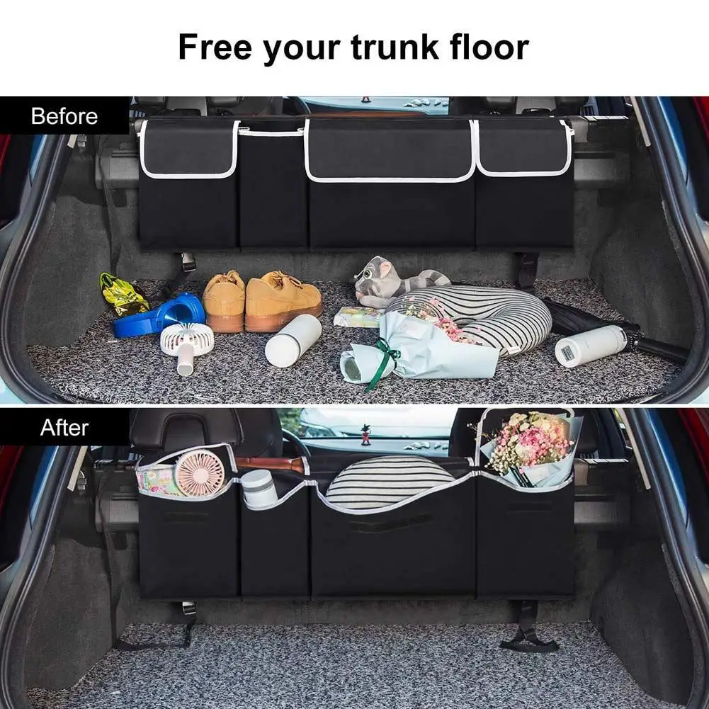 

Car Trunk Organizer Backseat Storage Bag High Capacity Multi-use Oxford Cloth Car Seat Back Organizers Interior Accessories