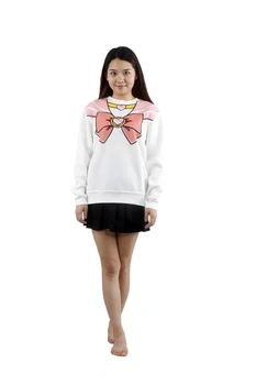 

Sailor Moon Anime Action Figure Printed Cartoon Tsukino Usagi Print Casual Student Creative College Style Coat Sweat Costumes