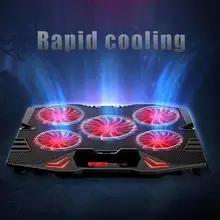 Игровой кулер для ноутбука ICE COOREL K5 2 USB 5 охлаждающих вентиляторов общего/сенсорного типа с usb-кабелем для macbook air/pro