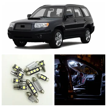 

8pcs Xenon White Car LED Light Bulbs Interior Package Kit For 2003-2008 Subaru Forester Map Dome Trunk License Plate Lamp