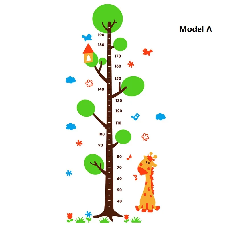 Дизайн дерево дети Ростомер наклейки на стену 3d акриловые стены высота измерительные наклейки