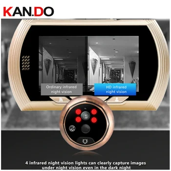 

APP monitor 4.3" video doorbell camera night vision wifi wireless door camera PIR motion detection 150 degree lens DOORBELL