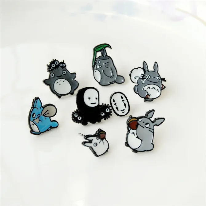 IVYYE Totoro Унесенные Призраками Без лица человек мода аниме Сережка с героями мультфильмов милые серьги-гвоздики с животными для женщин девочек детские ювелирные изделия подарок