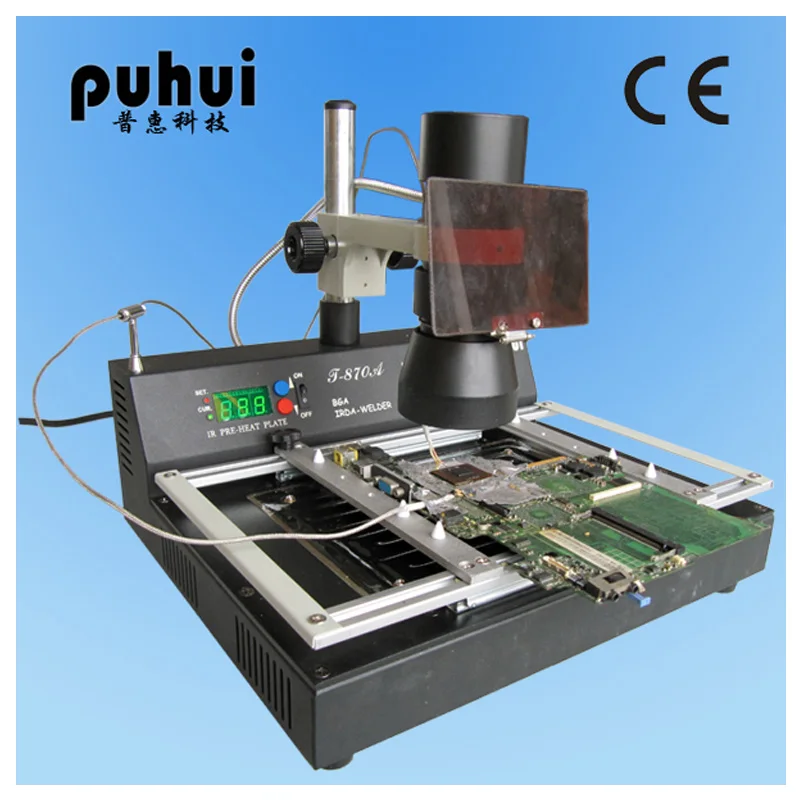 PUHUI T-870A BGA Тетрадь паяльная станция IRDA пайки сварщик инфракрасный светильник SMT SMD