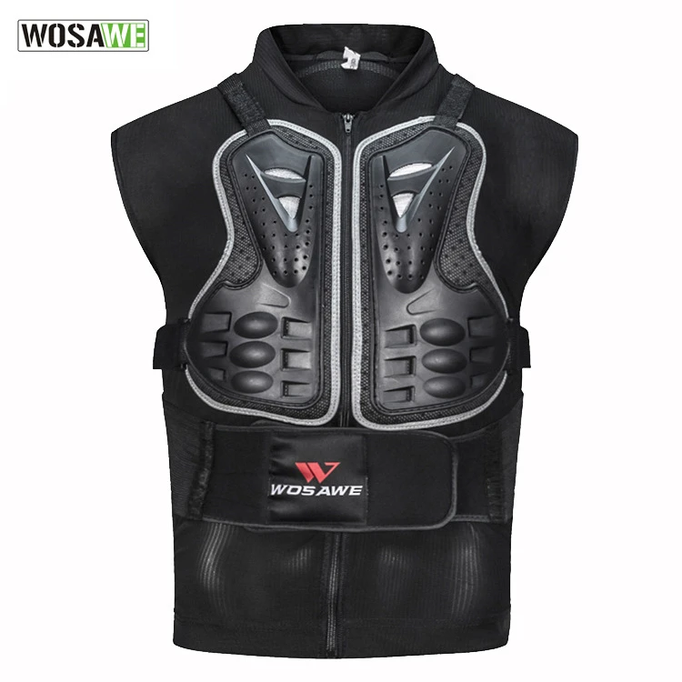 Protetor do Corpo dos Homens da Motocicleta Jaquetas de Volta Escudo sem Mangas Colete Preto Spine Peito Protetor Engrenagens Jaqueta m – 3xl