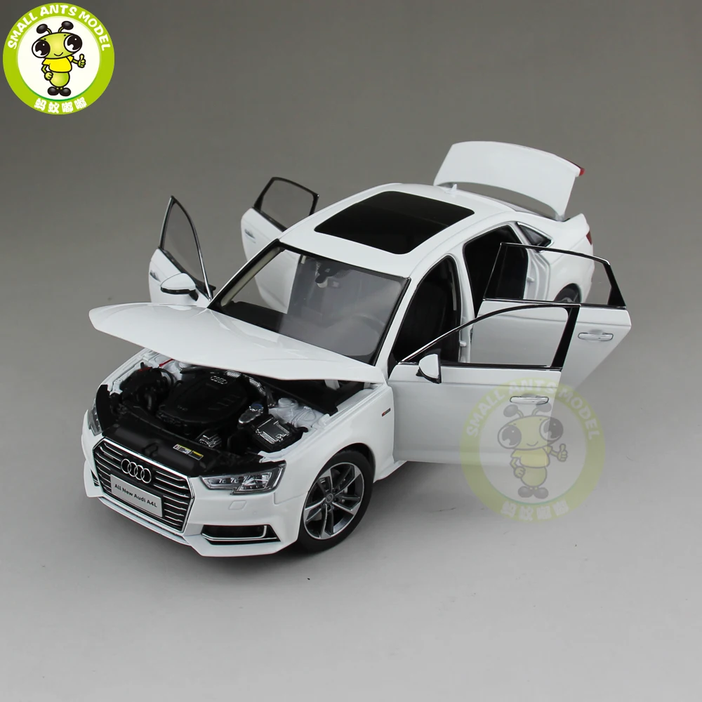 1/18 Audi A4 A4L литая под давлением металлическая модель автомобиля игрушка для мальчиков и девочек детская коллекция подарков Белый