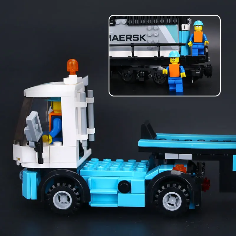 Продажа DHL 21006 натуральная техника конечная серия 10219 поезд набор образовательных строительных блоков Кирпичи сборки детская игрушка подарок на ден...