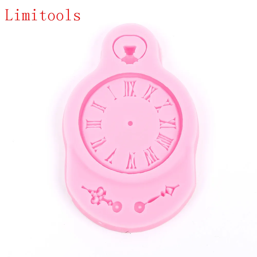 

Limitools Clock shape Silicone Mold for cake Decoration tools Fondant Polymer Clay Resin Candy Fimo Bakeware Molds