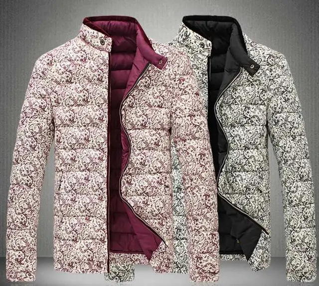 Cheap Winter stand collar thicken warm Cotton padded jacket Printing casacos masculino jackets for men clothes brands short coats 4XL