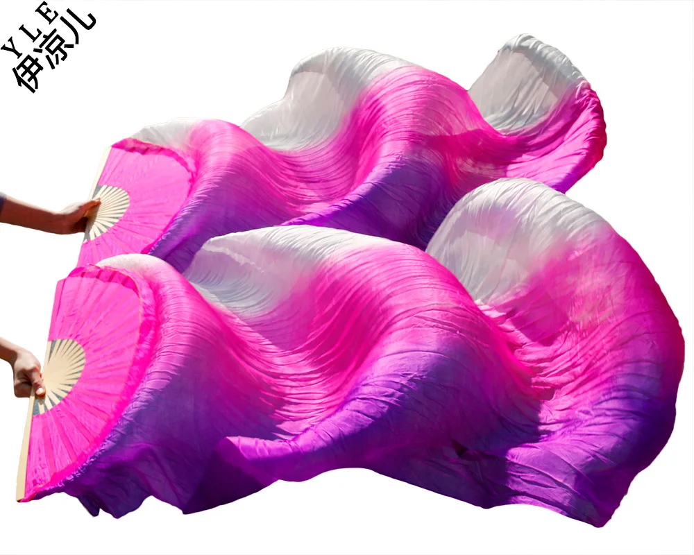 Женский Высокое качество китайский шелк покрывал Танцы поклонников пара Поклонники танца живота дешевые горячая распродажа белый+ Роза+ фиолетовый бюстгальтер