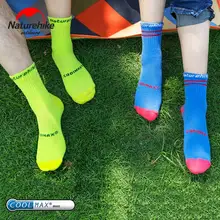 Naturehike мужские быстросохнущие чулочно-носочные изделия высокие эластичные носки Coolmax женские цветные хлопковые носки для пеших прогулок, бега, велоспорта 4 цвета 4 сезона