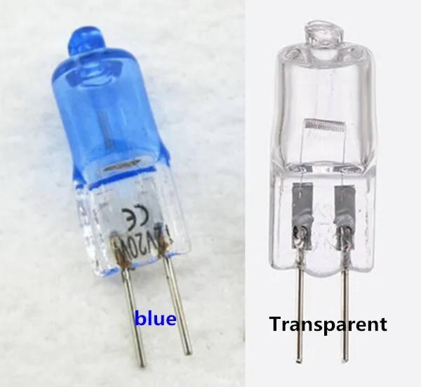 10 шт.(5 коробок) галогенный g4 12 В 20 Вт прозрачный/синий белый/теплый светильник покрытие поверхности синий 12 В G4 20 Вт синий хрустальный светильник бусины