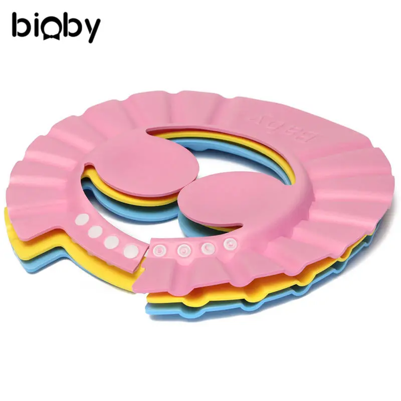 

Adjustable Baby Bath Accessorises Shampoo Cap Kids Soft Shower Hat Hair Wash Shield Infant Bathing Waterproof Cap Protect Ear
