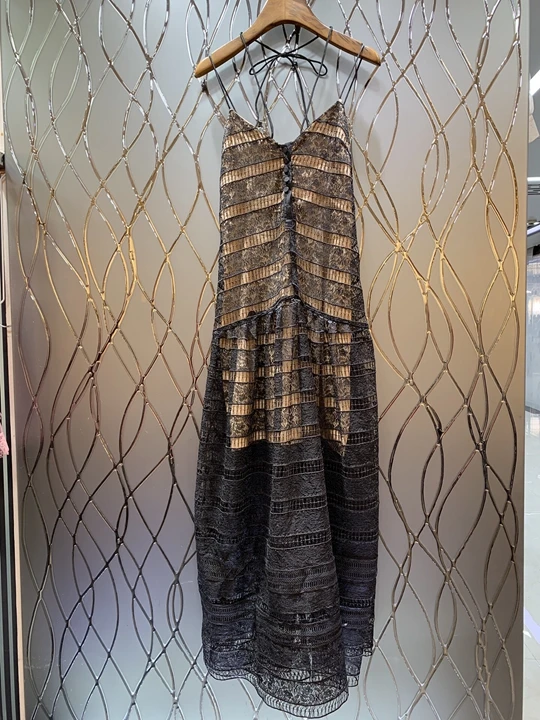 suspender long dress