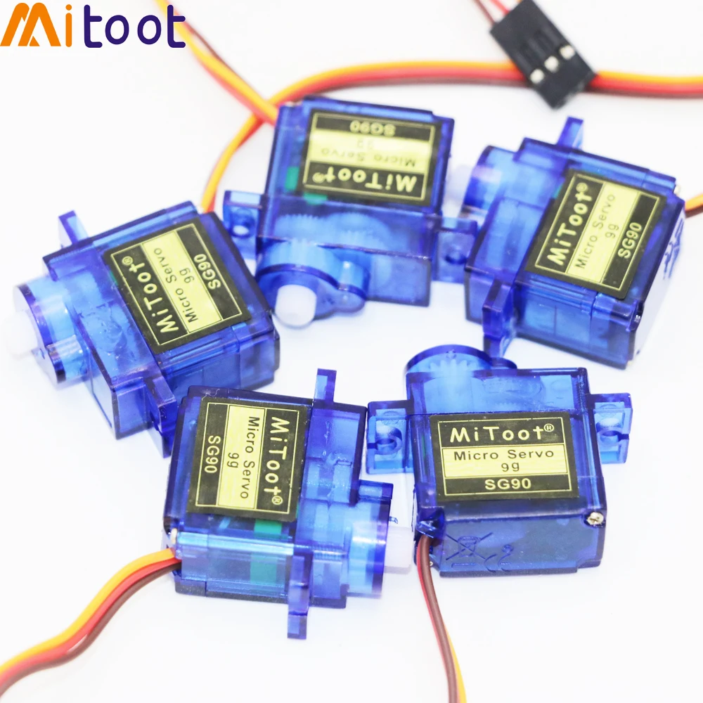 100pcs/lot Original authentic multifunctional  Mitoot SG90 9g Mini Micro Servo for RC for RC 250 450 Helicopter Airplane Car