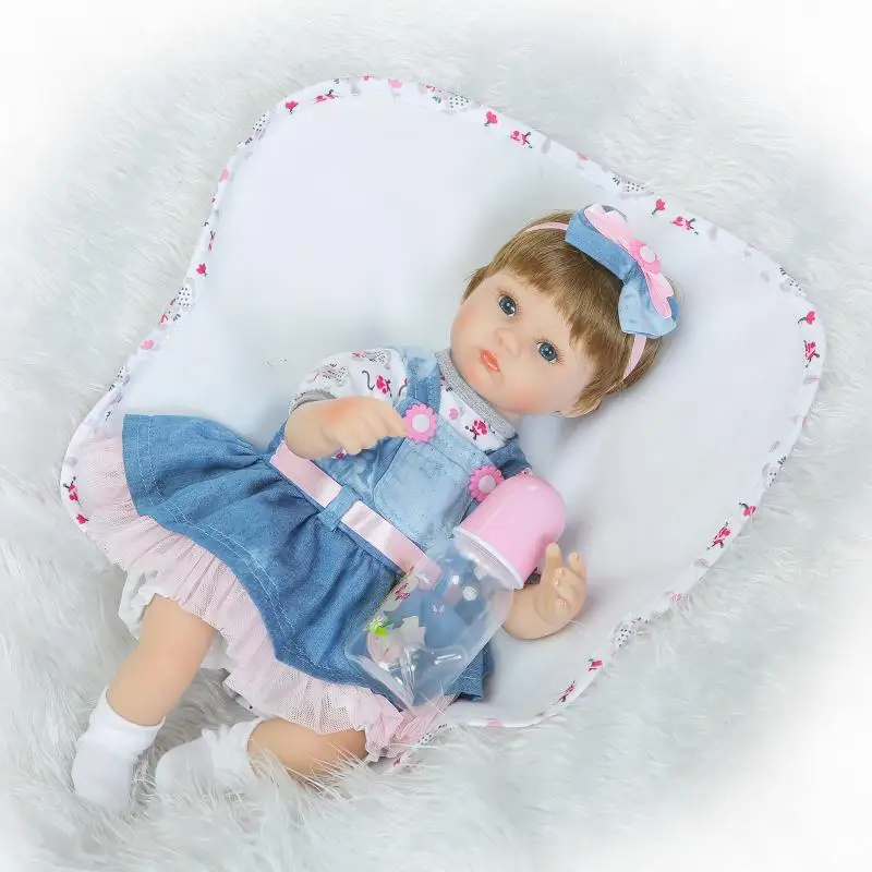 

NPK girl doll reborn 40cm soft cloth body silicone baby born dolls fashion child gift dolls bebe menina bonecas reborn