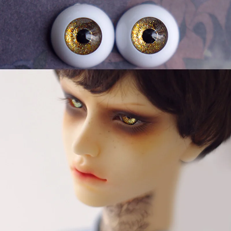 Блестящие темно золотые глаза Bjd для кукол BJD игрушки очков 1/3 1/4 1/6 sd 16 мм 18 20 22