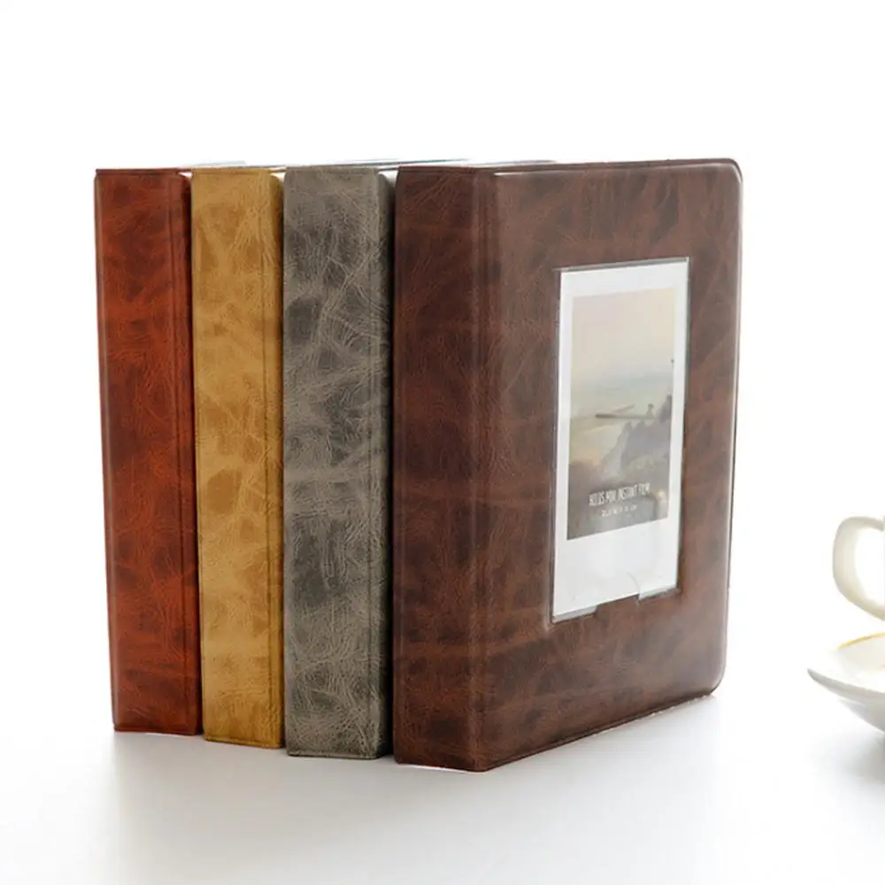 

Retro Photo Album 32 Pockets 5 Inch Photo Book Mini Album Book Film Storage Picture Bag for Fujifilm Instax Wide 300, 210 Films
